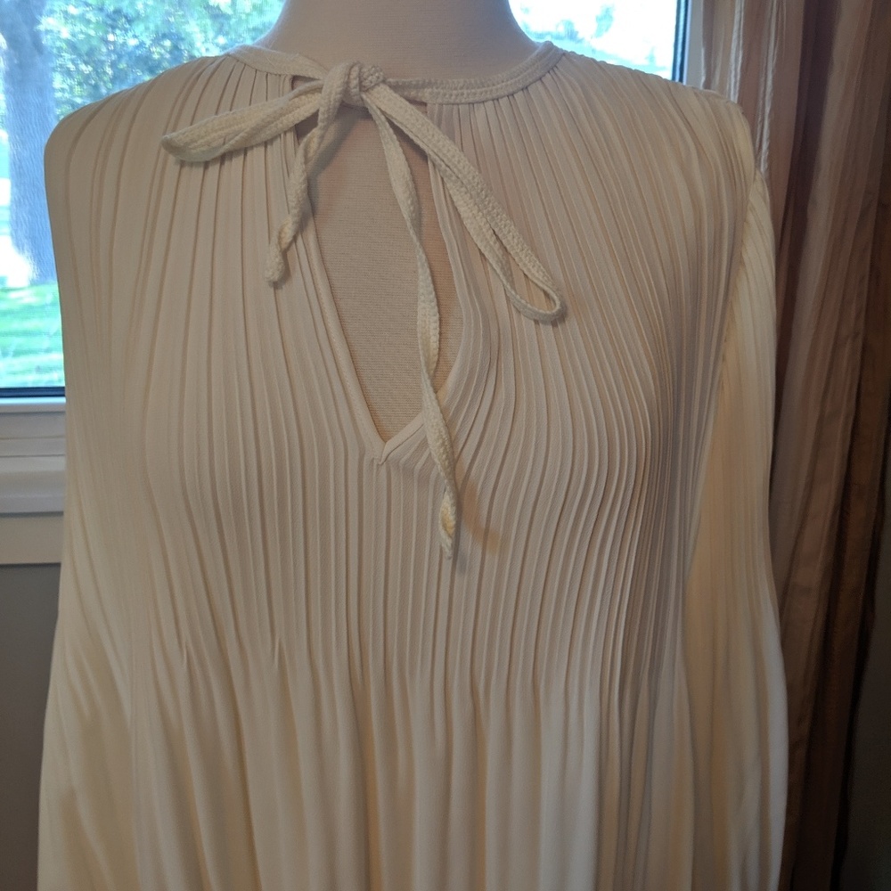 Elizabeth and James Cream long sleeve pleated top - Picture 5 of 6